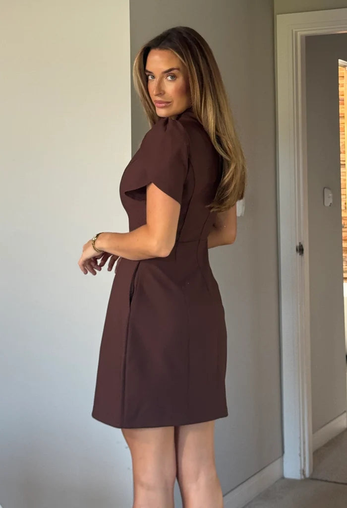 Ami Tulip Sleeve Mini Dress