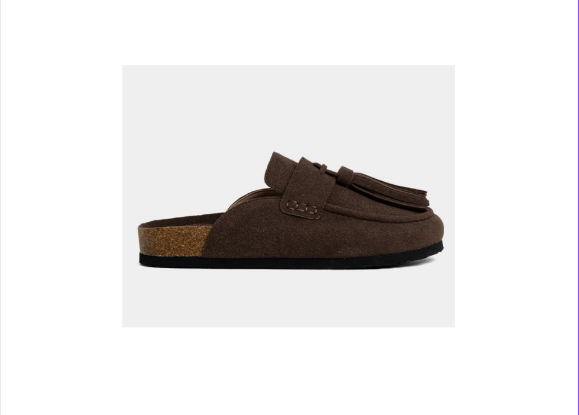 Ariana Brown Suede Clog