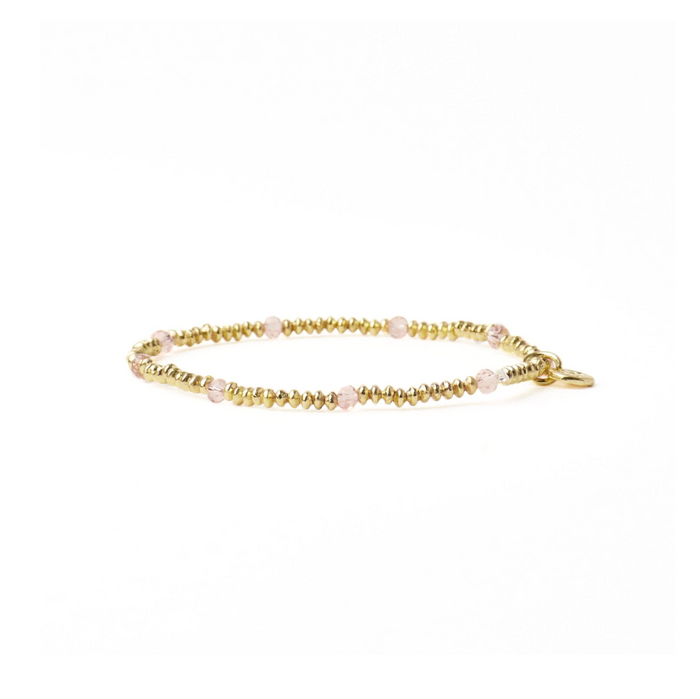 Ashley Crystal Stretch Bracelet Blush/Gold