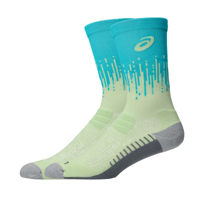 ASICS Unisex Performance Run Crew Sock in Illuminate Yellow/Energy Aqua AW26