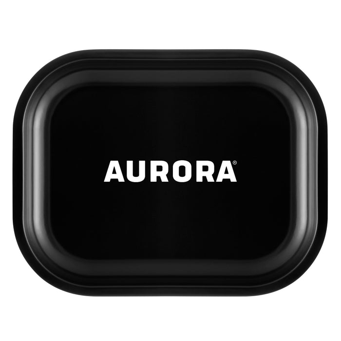 aurora metal rolling tray black large