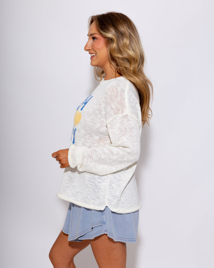 Beach Day Lightweight Graphic Sweater