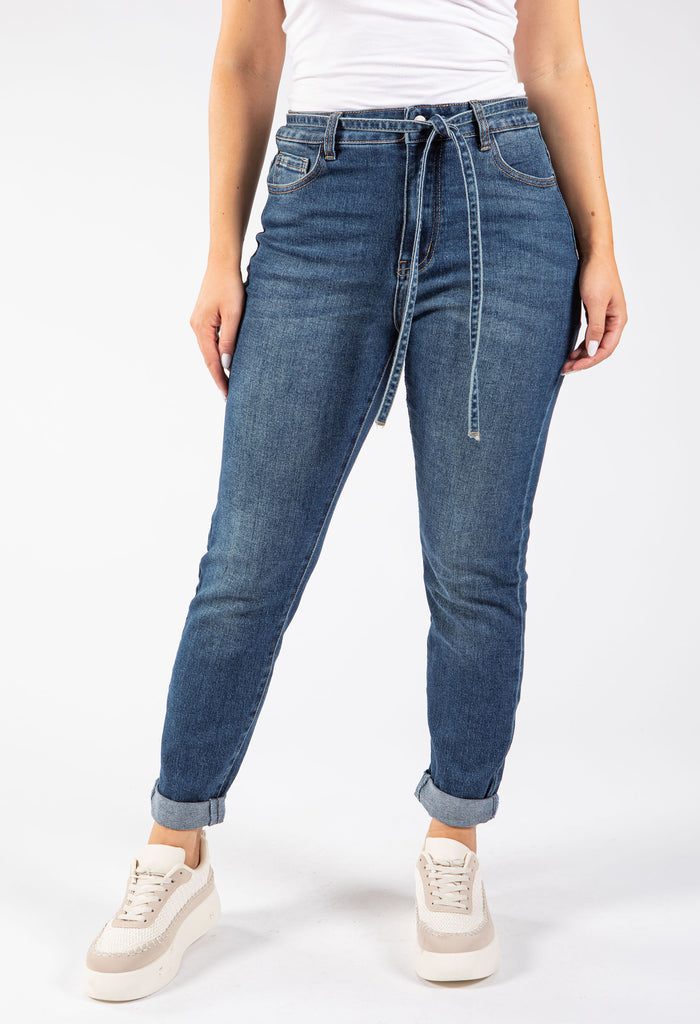 Belted Mom Jeans