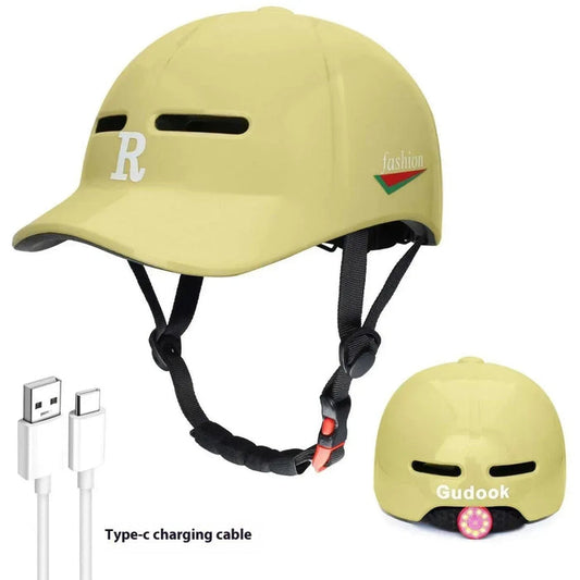 Bicycle Helmet With Light - Safety Integrated Design, Multiple Sizes & Colors Available - Allen-Fitness