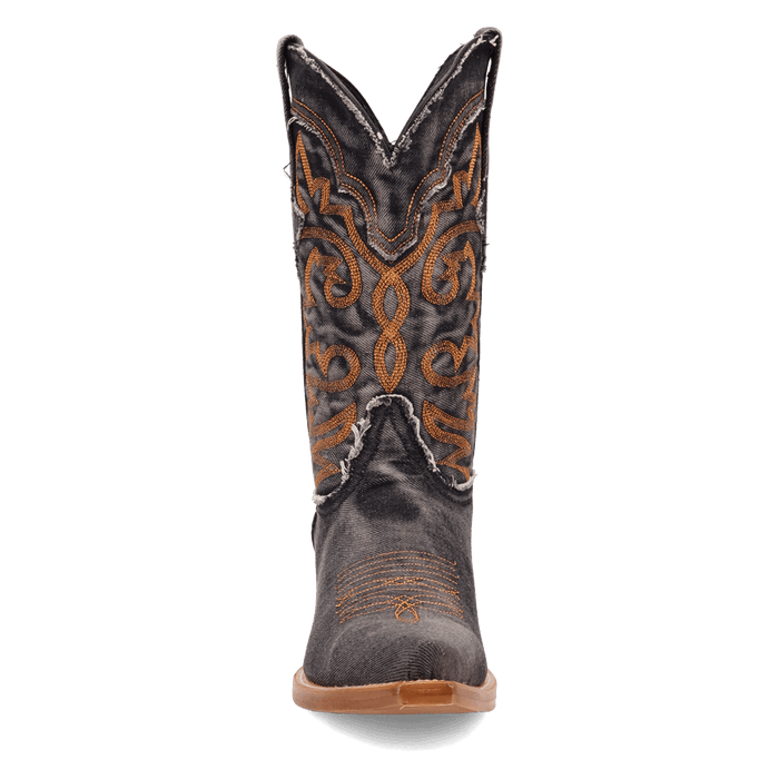 PRODUCT SHOT BIG EASY DENIM BOOT AT FRONT ANGLE