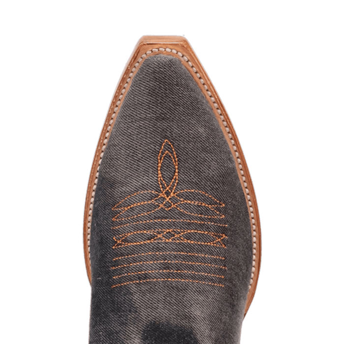 PRODUCT SHOT BIG EASY DENIM BOOT AT TOE ANGLE