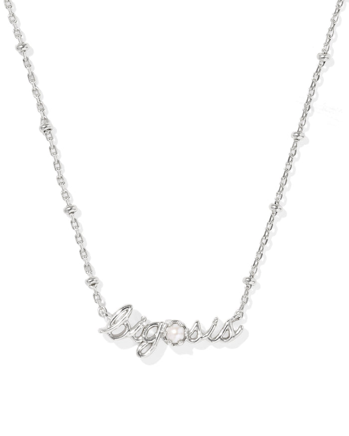 Big Sis Short Pndnt. Necklace in Silver Freshwater Cultured Pearl