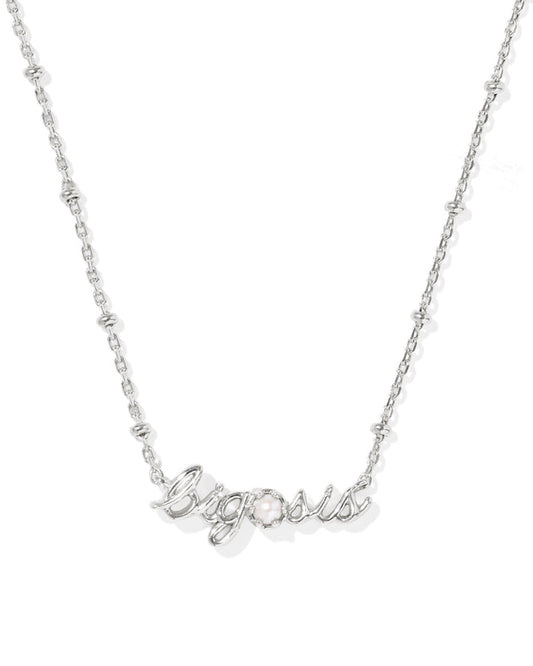 Big Sis Short Pndnt. Necklace in Silver Freshwater Cultured Pearl