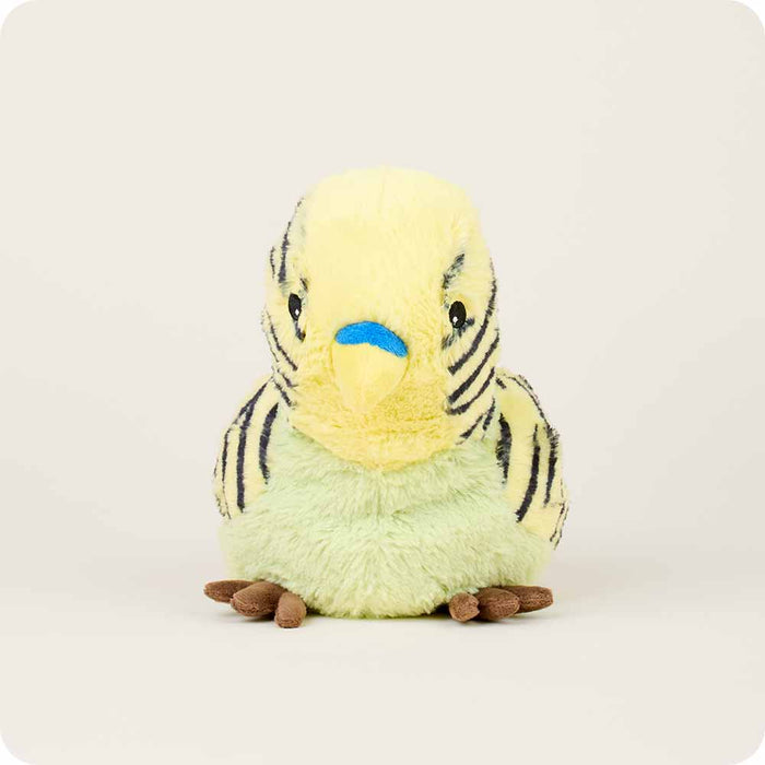 Microwavable Green Parakeet Stuffed Animal Warmies