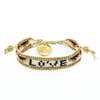 Black + White Beaded Taj Love Bracelet