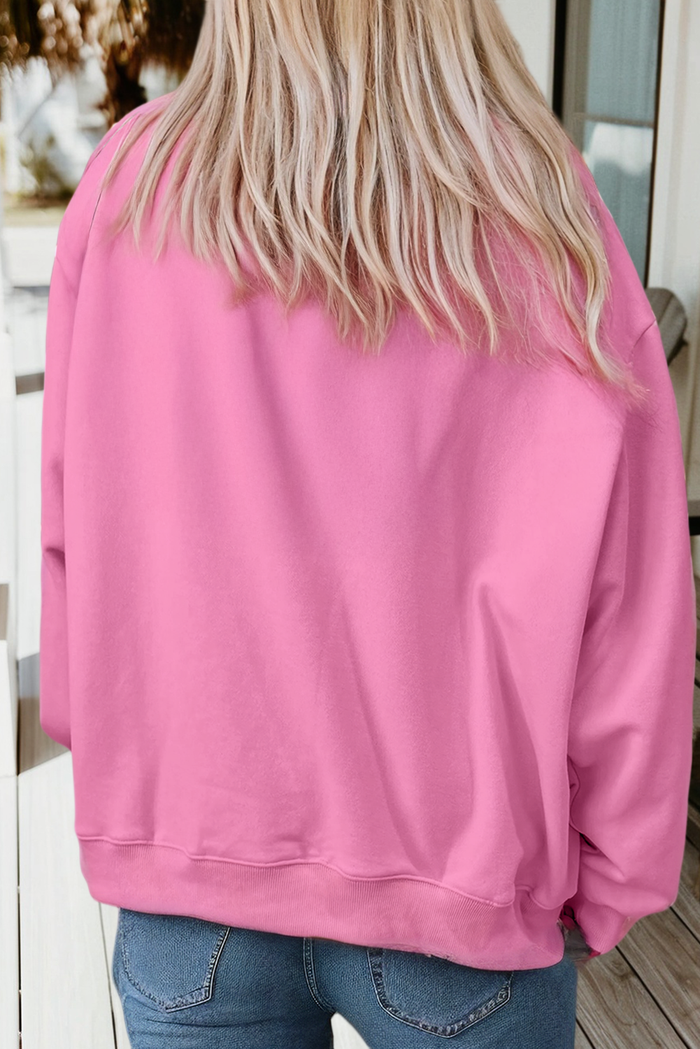 Blessed Embroidered Mock Neck Sweatshirt