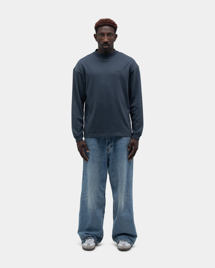 Bliss Mock Neck, Men - Sea Storm