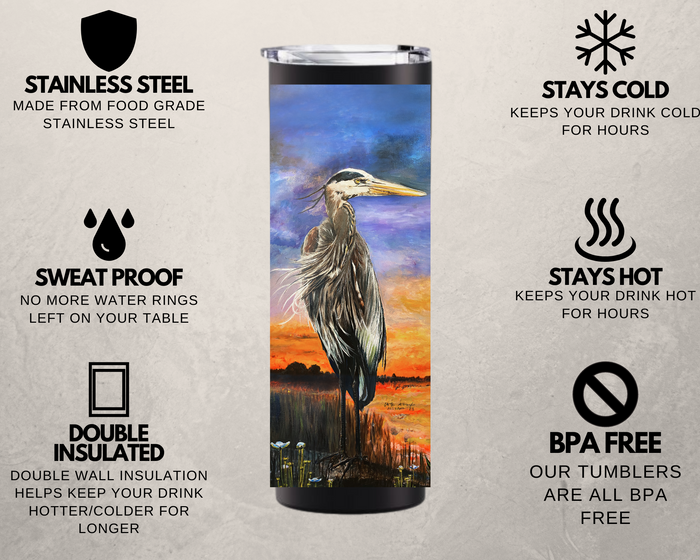 Blue Heron Tumbler