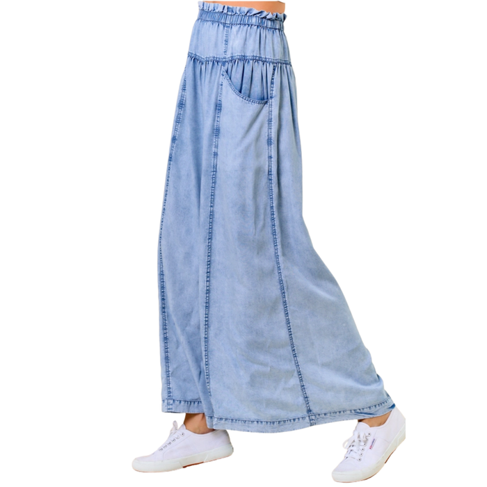 Blue Skies Wide Leg Pants w/ Tencel