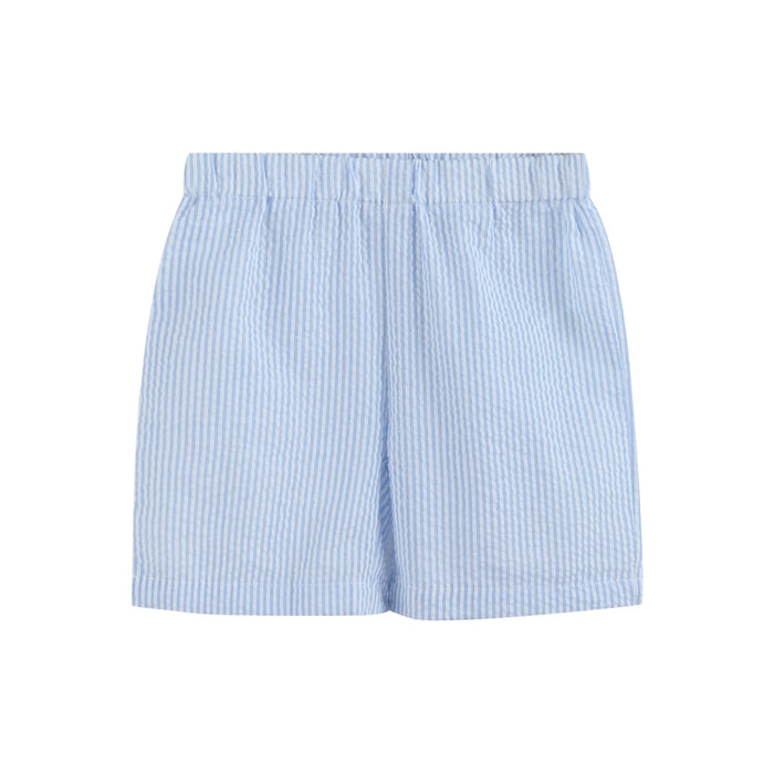 Blue Easter Train T-Shirt and Seersucker Shorts Set - Lil Cactus