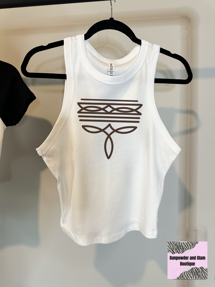 Boot Stitch Cropped Tank