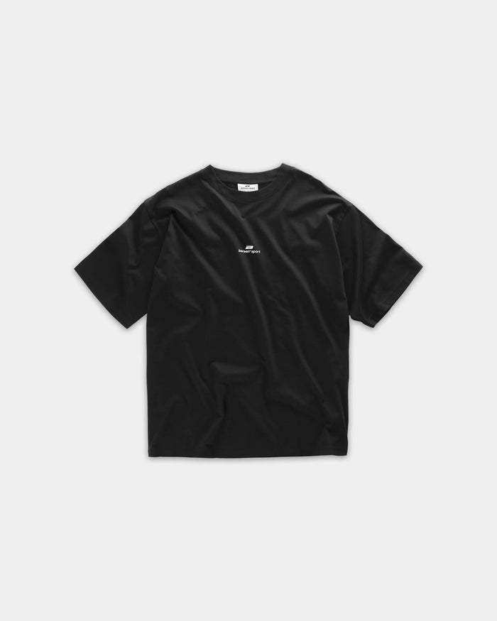 Box Fit Athletic Logo Tee, Men - Black