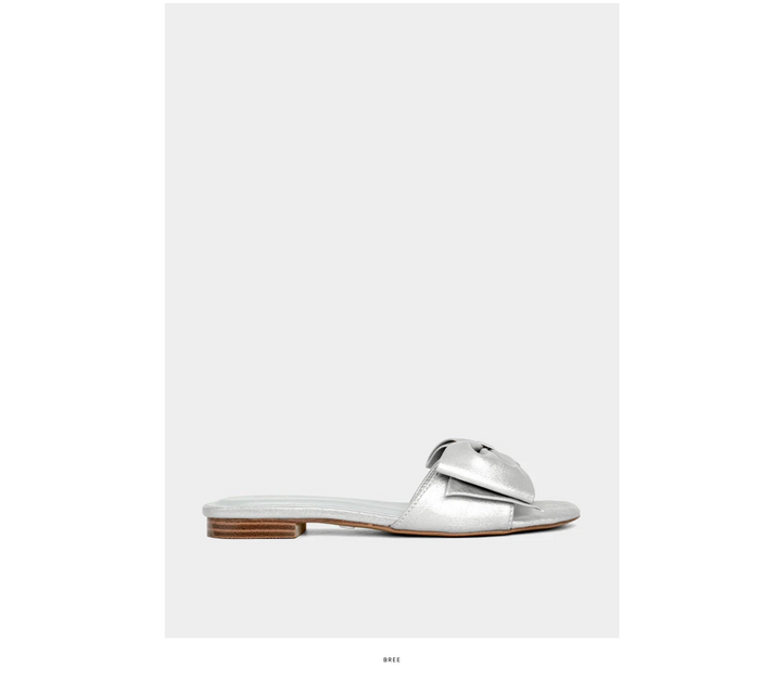Bree Slide Sandals in Silver
