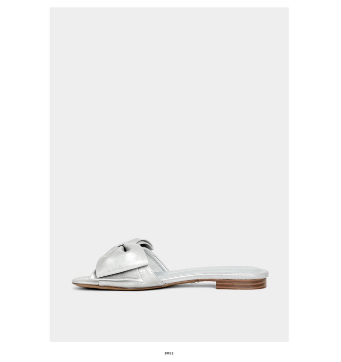 Bree Slide Sandals in Silver