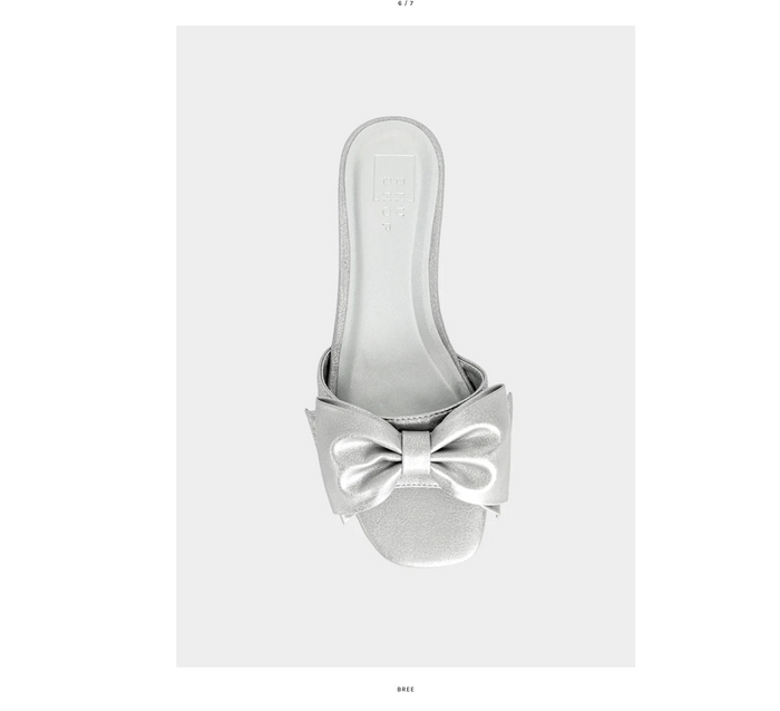 Bree Slide Sandals in Silver