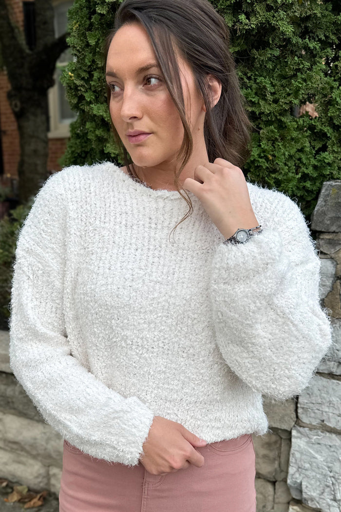 Britney Fluffy Puff Sleeve Sweater (FINAL SALE)