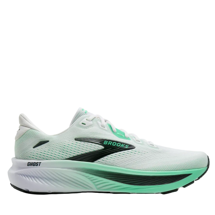 Brooks Men's Ghost 18 Running Shoes in White/Spring Bud/Spruce AW26