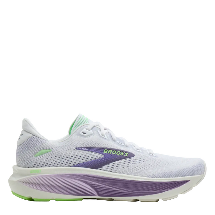 Brooks Women's Ghost 18 Running Shoes in White/Purple Hebe/Green AW26