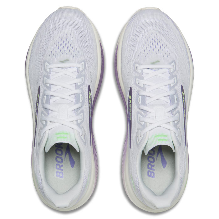 Brooks Women's Ghost 18 Running Shoes in White/Purple Hebe/Green AW26