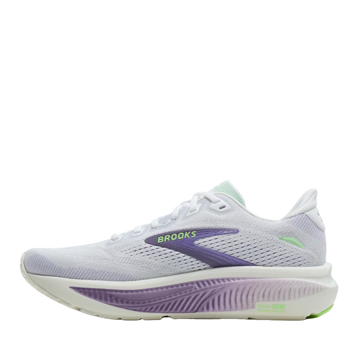 Brooks Women's Ghost 18 Running Shoes in White/Purple Hebe/Green AW26