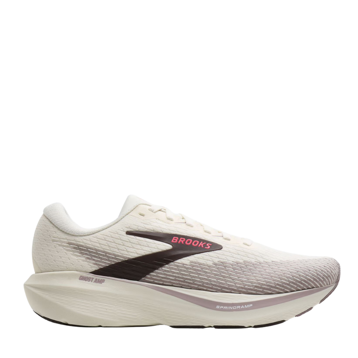 Brooks Women's Ghost Amp Running Shoes in Arctic Wolf/Dove/Pink AW26
