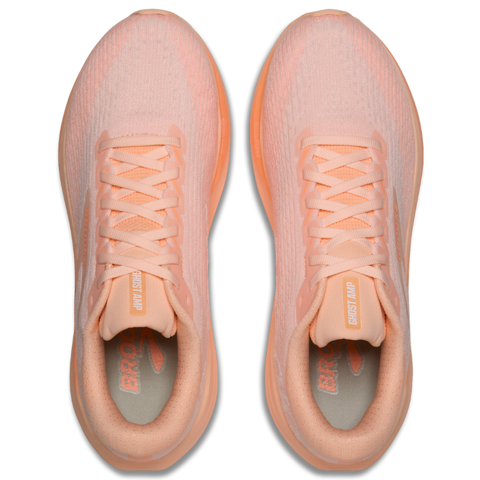 Brooks Women's Ghost Amp Running Shoes in Peach/Peach/White AW26