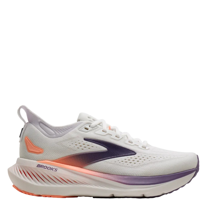 Brooks Women's Glycerin 23 Running Shoes in White/Mulled Grape/Clear AW26