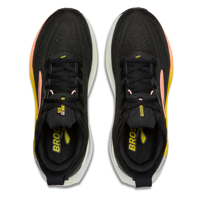 Brooks Women's Glycerin GTS 23 Running Shoes in Black/Peach/Nightlife AW26