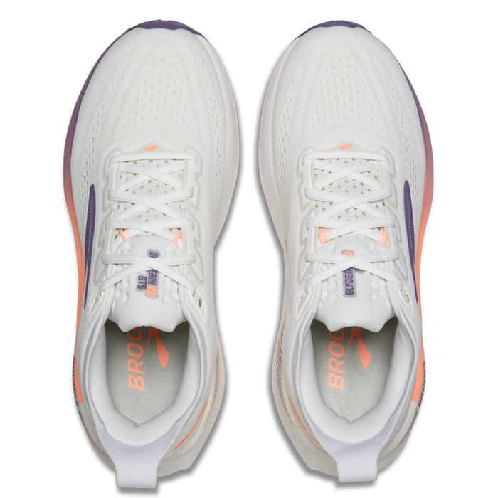 Brooks Women's Glycerin GTS 23 Running Shoes in White/Mulled Grape/Clear AW26