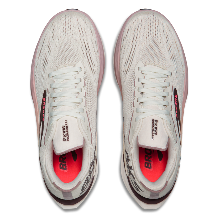 Brooks Women's Hyperion Max 4 Running Shoes in Coconut/Raisin/Pink AW26