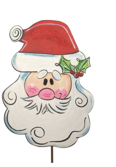 Broom Mustache Santa