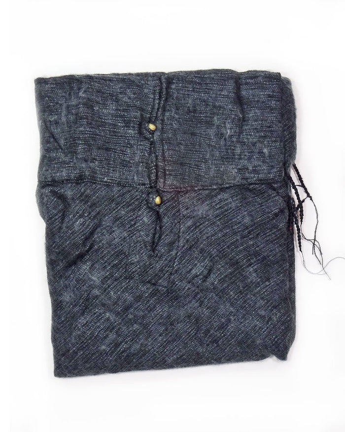 Brushed Woven Poncho with Collar