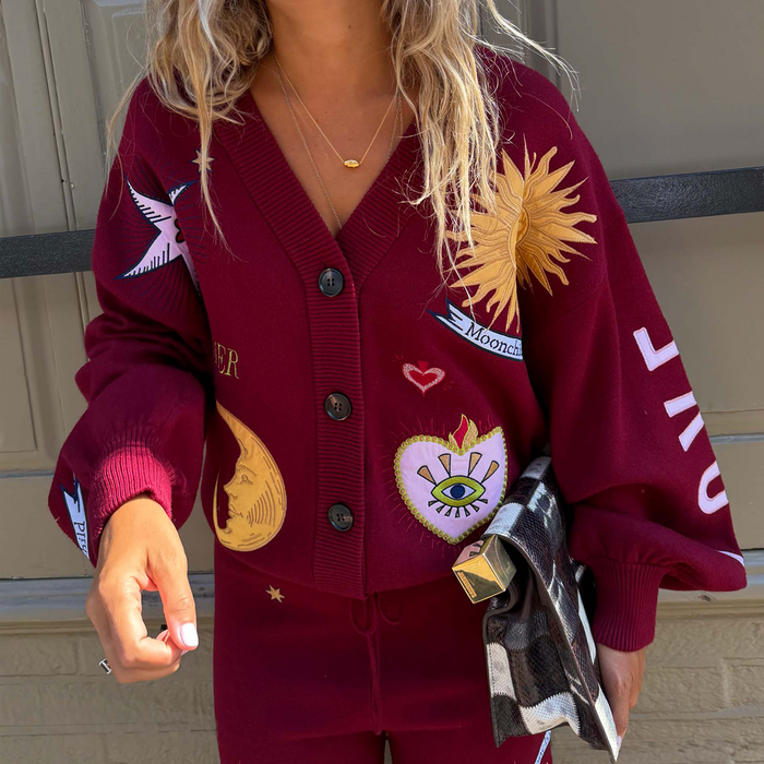 Burgundy Mystical Cardigan