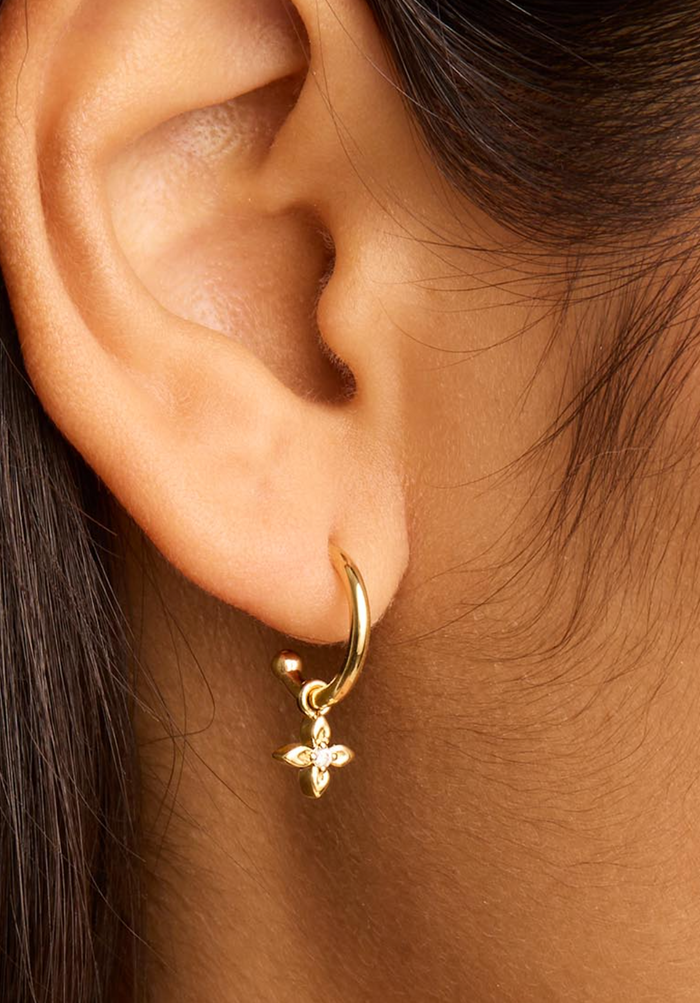 By Charlotte 18k Gold Vermeil Live in Light Hoop Earrings