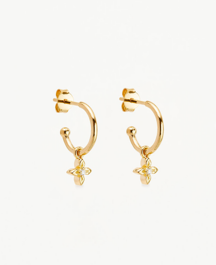 By Charlotte 18k Gold Vermeil Live in Light Hoop Earrings