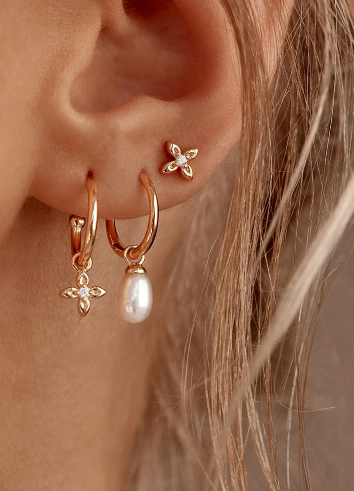 By Charlotte 18k Gold Vermeil Live in Light Hoop Earrings