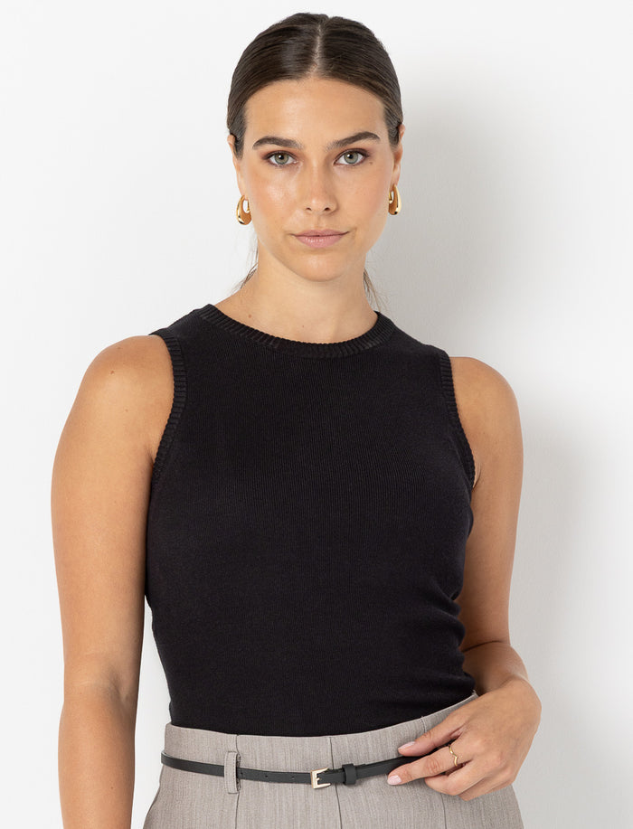 Camisole côtelée sans manches