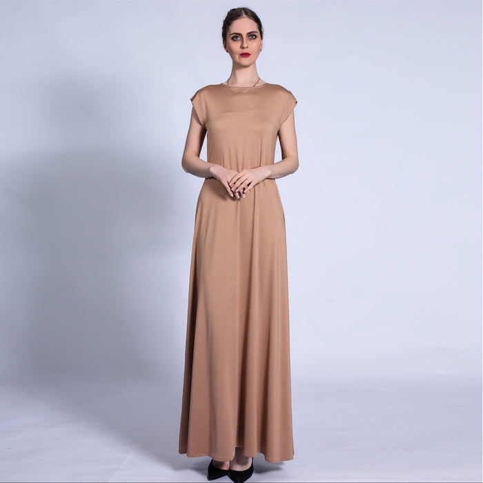 Cap Sleeve Muslim Photography Dresses 2021 Elegant Maxi Dress For women