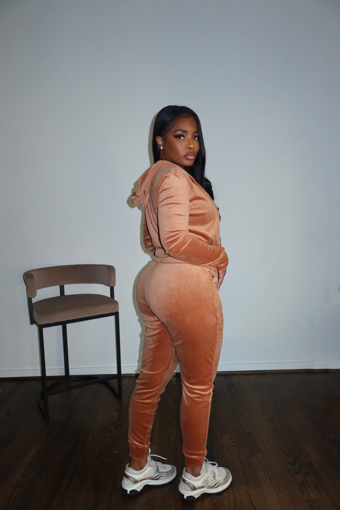 Carmel velour jogger
