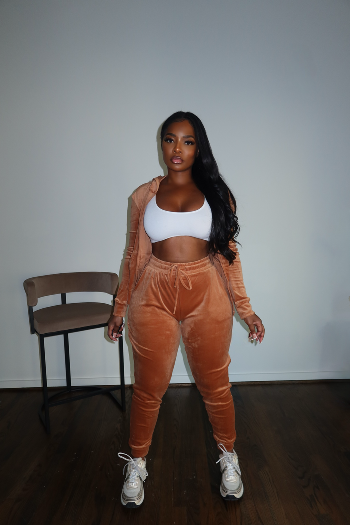 Carmel velour jogger