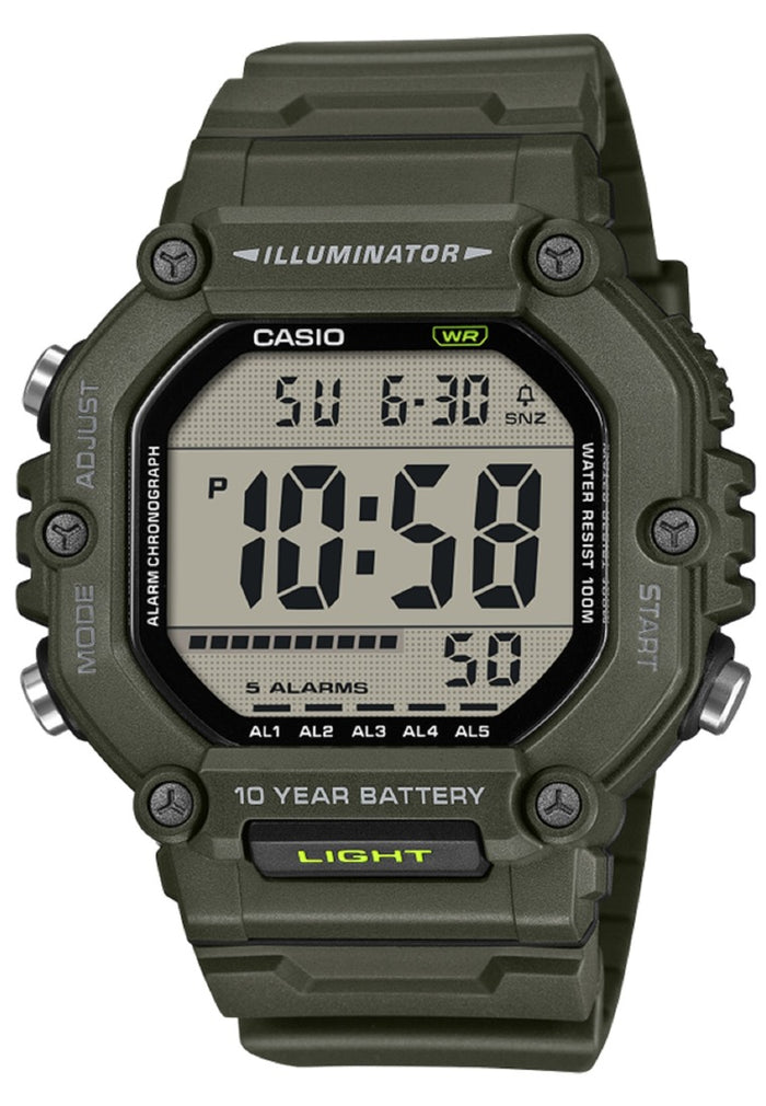 Casio AE-1600HX-3AVDF Rubber Strap Digital Watch for Men-Watch Portal Philippines