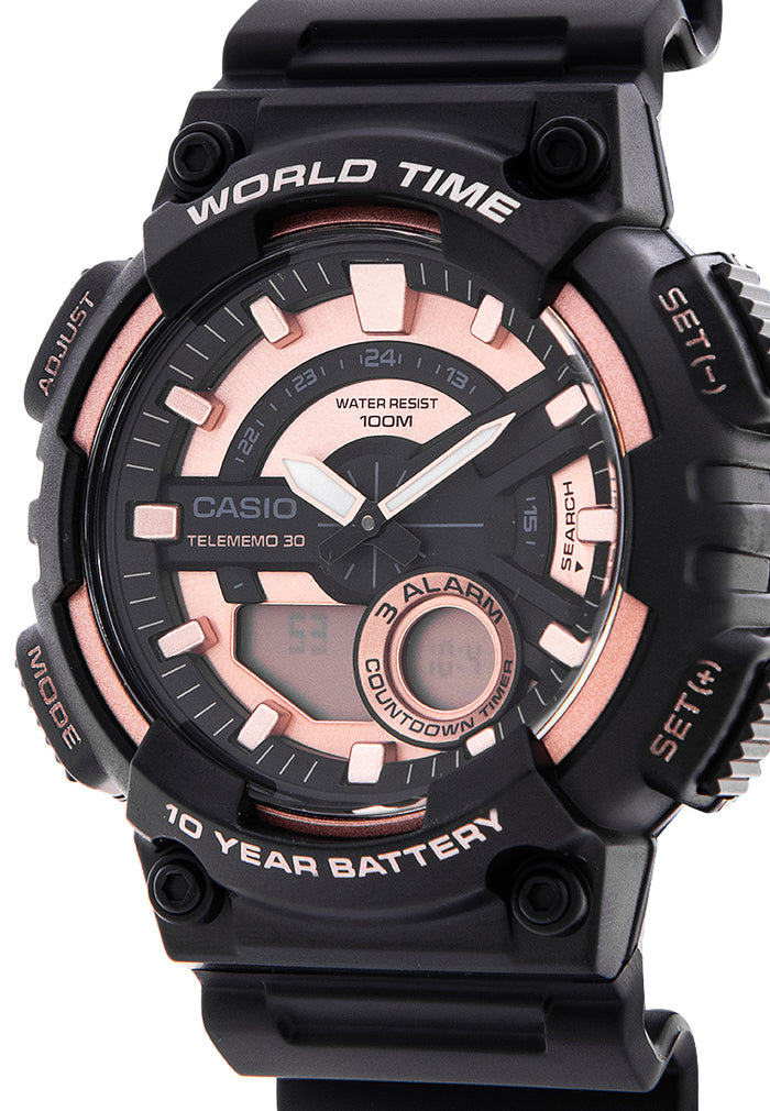 Casio AEQ-110W-1A3VDF Digital Analog Rubber Strap Watch For Men-Watch Portal Philippines