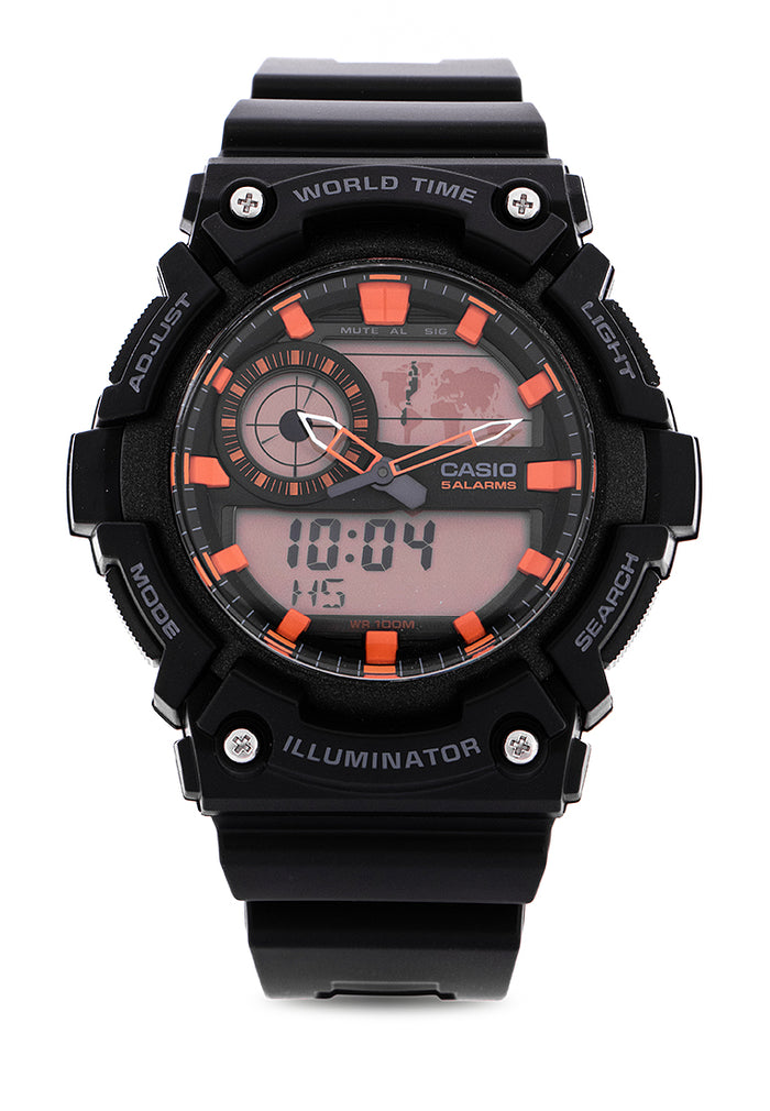 Casio AEQ-200W-1A2VDF Digital Analog Rubber Strap Watch For Men-Watch Portal Philippines