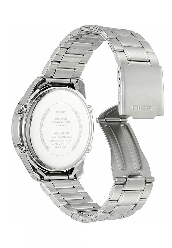 Casio AMW-870D-1A Digital Analog Stainless Steel Strap Watch For Men-Watch Portal Philippines
