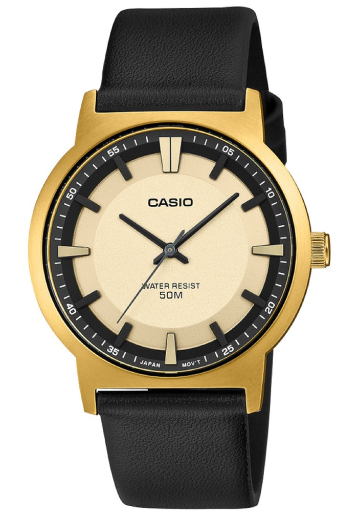 Casio Analog Leather Strap Watch for Men MTP-B220GL-9AVDF-Watch Portal Philippines